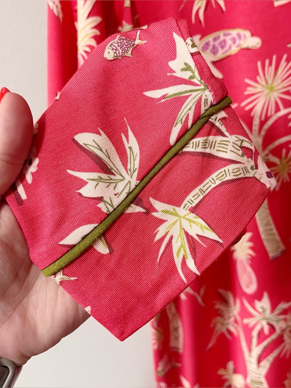 Spartina 449 NWT Pajama Button Sleep Shirt Lowcountry Fauna Red Print Size Small - Picture 6 of 12
